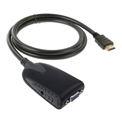 HDMI Male to VGA Female Adapter With Audio Cable(Black) by buy2fix