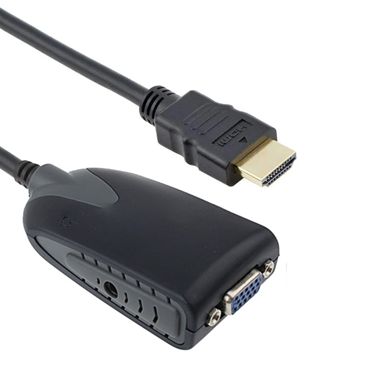 HDMI Male to VGA Female Adapter With Audio Cable(Black) by buy2fix
