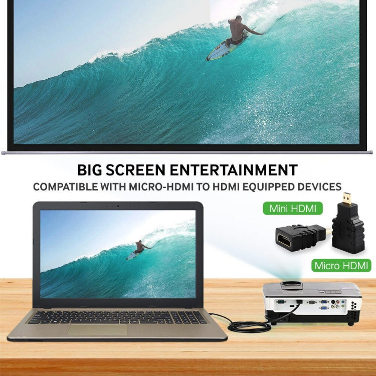 3 in 1 Full HD 1080P HDMI Cable Adaptor Kit (1.5m HDMI Cable + HDMI to Mini HDMI Adaptor + HDMI to Micro HDMI Adaptor) by buy2fix