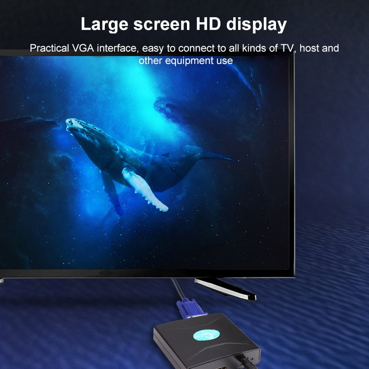 VGA to HDMI Converter with Audio (FY1316)(Black) - VGA Converter by buy2fix | Online Shopping UK | buy2fix