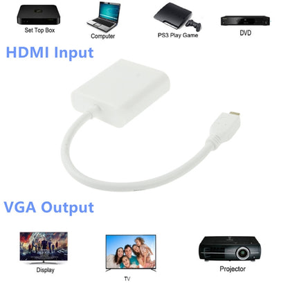22cm Micro HDMI Male to VGA Female Video Adapter Cable, Support Full HD 1080P by buy2fix