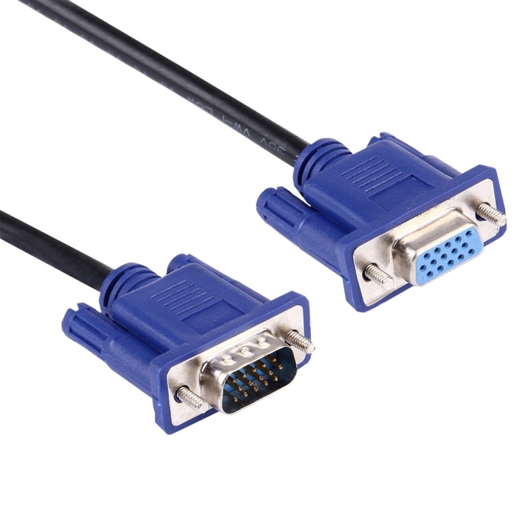 Good Quality VGA 15 Pin Male to VGA 15 Pin Female Cable for LCD Monitor, Projector, etc (Length: 1.8m) by buy2fix