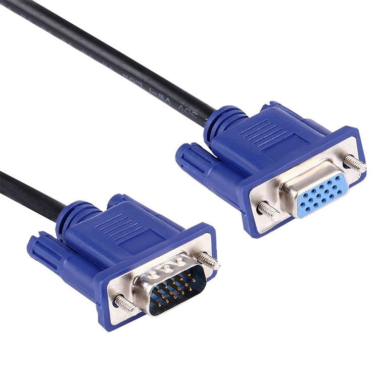 5m Good Quality VGA 15 Pin Male to VGA 15 Pin Female Cable for LCD Monitor, Projector, etc(Black) by buy2fix