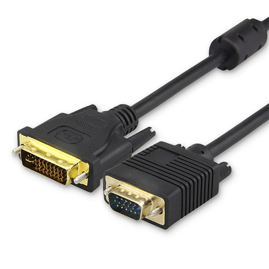 VGA 15Pin Male to DVI 24+5 Pin Male Cable 1.5M(Black) by buy2fix