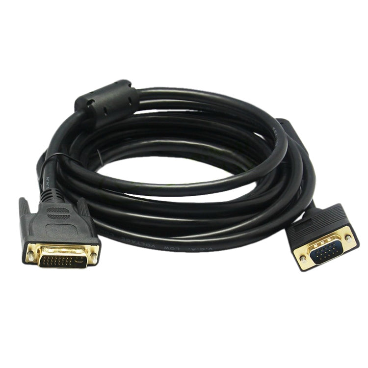 VGA 15Pin Male to DVI 24+5 Pin Male Cable 1.5M(Black) by buy2fix