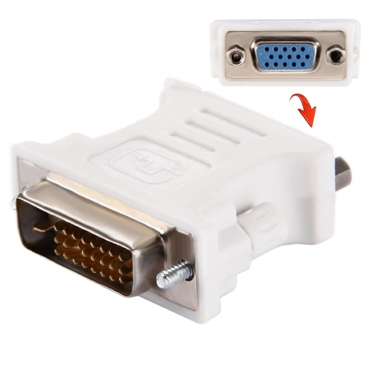 DVI 24+1 Pin Male to VGA 15Pin Female Adapter(White) by buy2fix