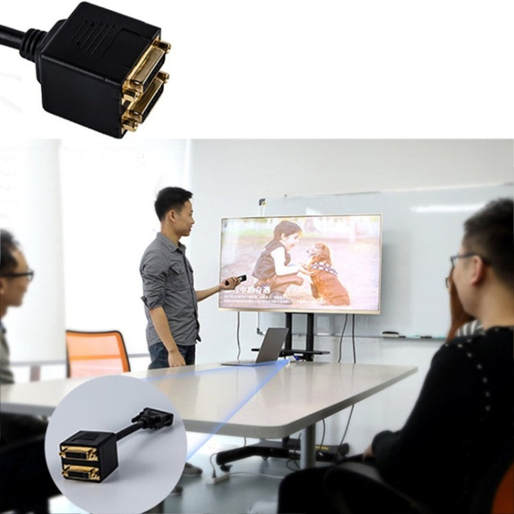 24+1 DVI Male to 2 DVI Female Cable Adapter, Length: 30cm by buy2fix