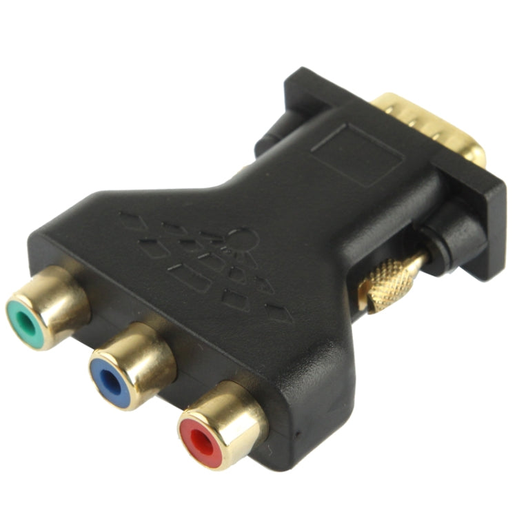 VGA 15 Pin Male to 3 RCA Component Female Adapter by buy2fix