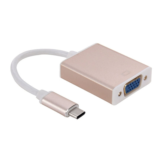 USB-C / Type-C 3.1 to VGA Multi-display Adapter Cable,Cable Length: About 10cm(Gold) by buy2fix