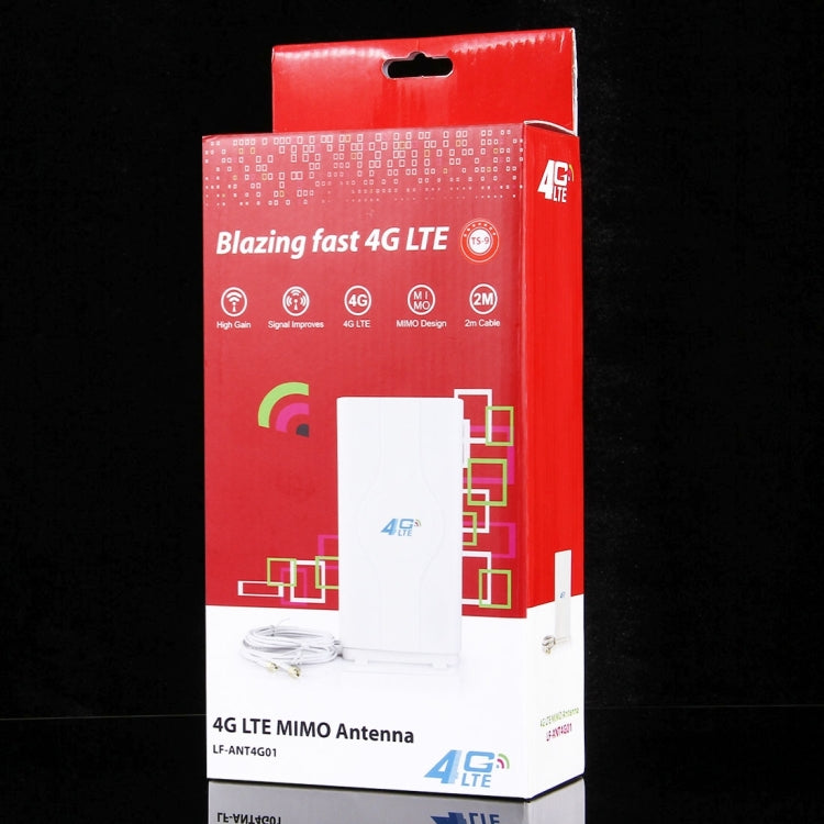 LF-ANT4G01 Indoor 88dBi 4G LTE MIMO Antenna with 2 PCS 2m Connector Wire, TS-9 Port by buy2fix