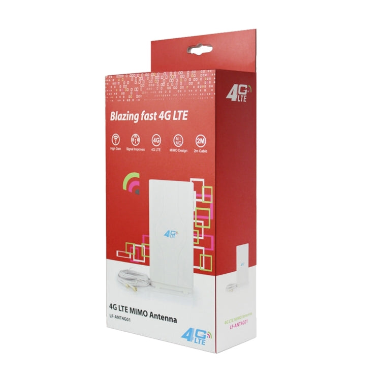 LF-ANT4G01 Indoor 88dBi 4G LTE MIMO Antenna with 2 PCS 2m Connector Wire, SMA Port by buy2fix
