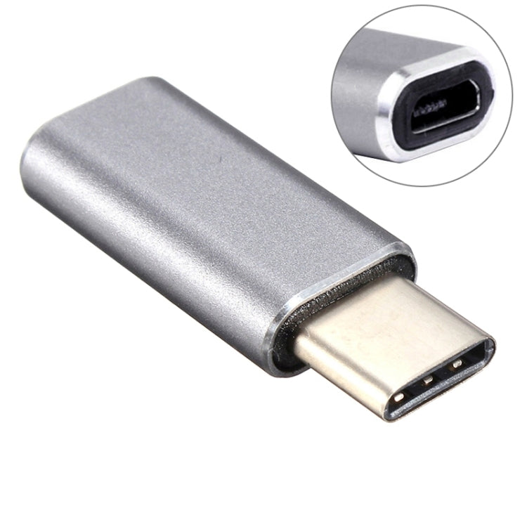 Aluminum Micro USB to USB 3.1 Type-C Converter Adapter(Grey) by buy2fix