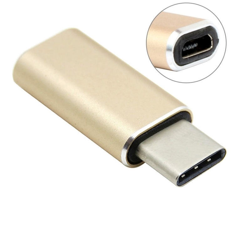 Aluminum Micro USB to USB 3.1 Type-C Converter Adapter(Gold) by buy2fix