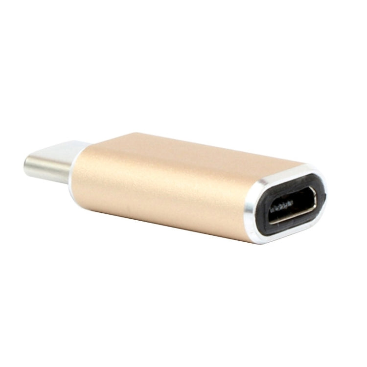 Aluminum Micro USB to USB 3.1 Type-C Converter Adapter(Gold) by buy2fix