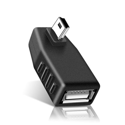 Mini USB Male to USB 2.0 AF Adapter with 90 Degree Right Angled, Support OTG Function(Black) by buy2fix