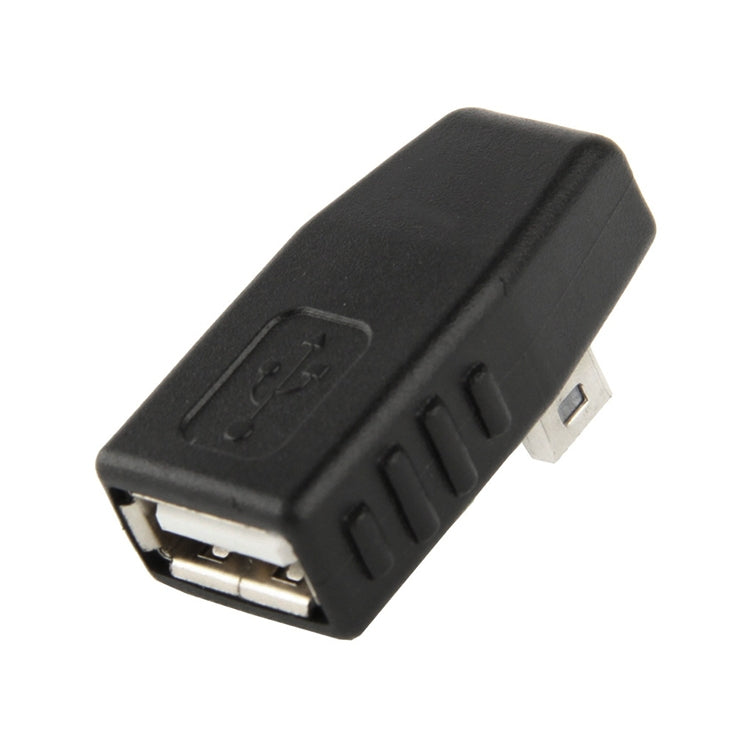 Mini USB Male to USB 2.0 AF Adapter with 90 Degree Right Angled, Support OTG Function(Black) by buy2fix