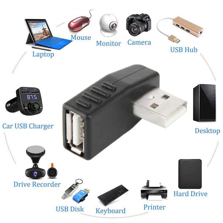 USB 2.0 AM to AF Adapter with 90 Degree Angle, Support OTG Function by buy2fix