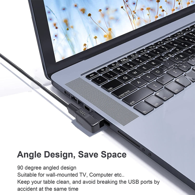 USB 2.0 AM to AF Adapter with 90 Degree Angle, Support OTG Function by buy2fix