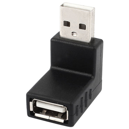 USB 2.0 AM to AF Adapter with 90 Degree Angle(Black) by buy2fix