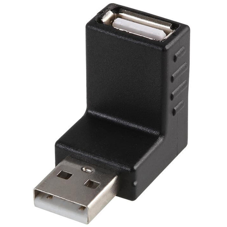 USB 2.0 AM to AF Adapter with 90 Degree Angle(Black) by buy2fix