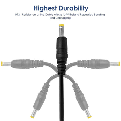 USB to 2.5mm DC Charging Cable, Length: 65cm(Black) - Micro USB Cable by buy2fix | Online Shopping UK | buy2fix