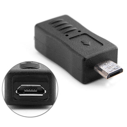 USB 2.0 Micro USB Male to Female Adapter for Galaxy S IV / i9500 / S III / i9300(Black) by buy2fix