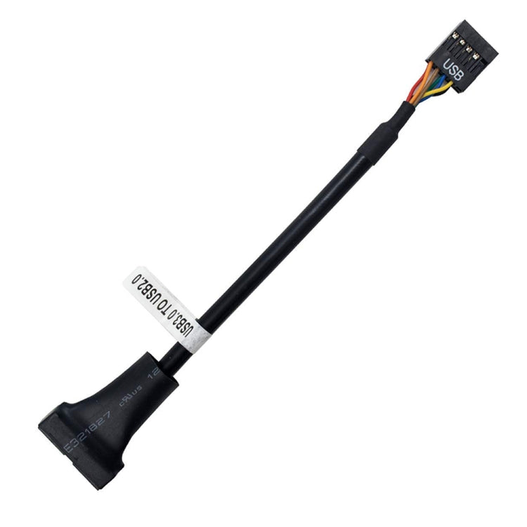 USB 2.0 9Pin Motherboard Female to USB 3.0 19Pin Housing Male Adapter Cable, Length: 15cm(Black) by buy2fix