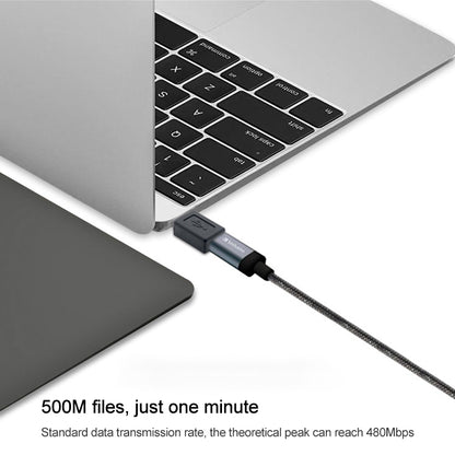 USB 2.0 AM to Micro USB Female Adapter(Black) by buy2fix