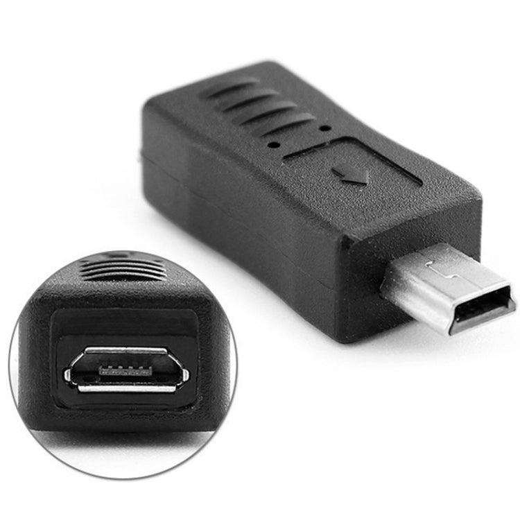 USB 2.0 Mini USB to Micro USB Female Adapter(Black) by buy2fix