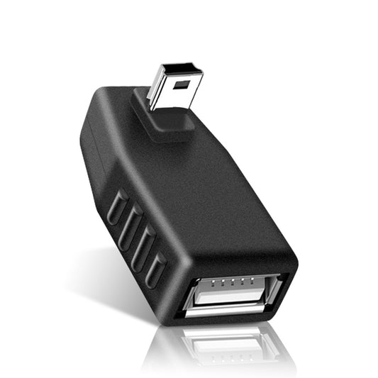 90 Degree Up Angled Mini USB Male to USB 2.0 AF Adapter(Black) by buy2fix