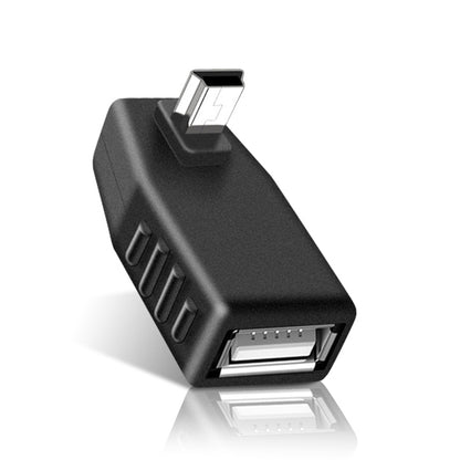90 Degree Down Angled Mini USB Male to USB 2.0 AF Adapter(Black) by buy2fix
