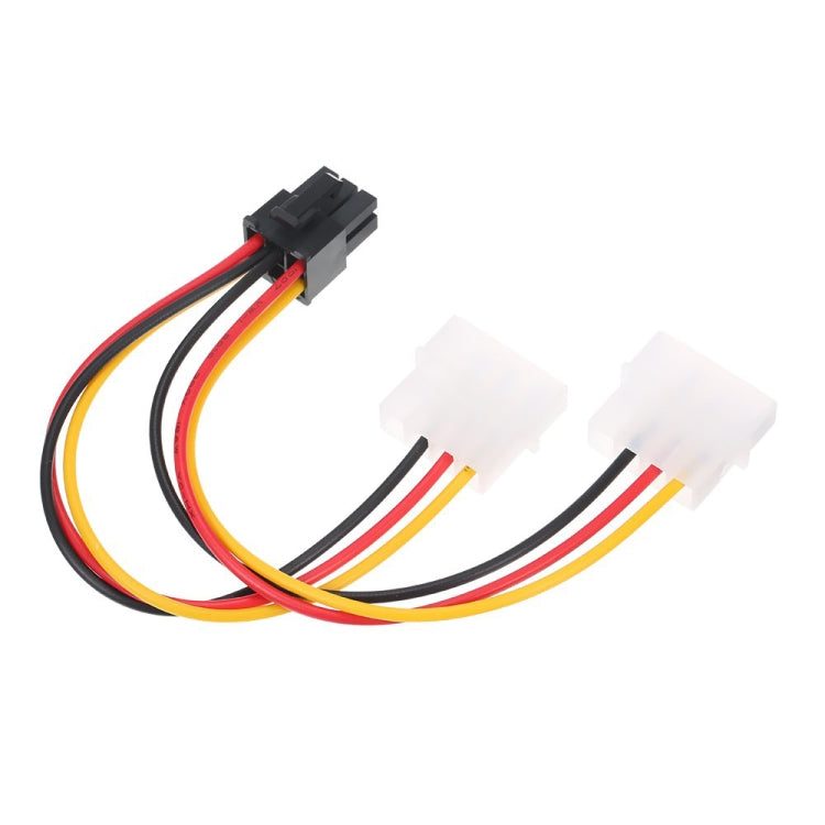 6 Pin Male to 2 x 4 Pin Female Power Cable, Length: 17.5cm by buy2fix
