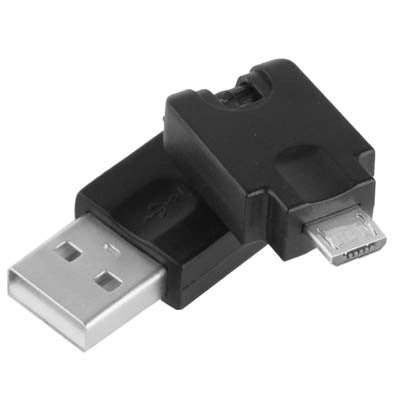USB 2.0 AM to Micro USB 360 Degree Swivel Adapter for Galaxy S IV / i9500 / S III / i9300 /Note II / N7100 / i9220 / i9100 / i9082 / Nokia / LG / BlackBerry / HTC One X /Amazon Kindle / Sony Xperia etc(Black) by buy2fix