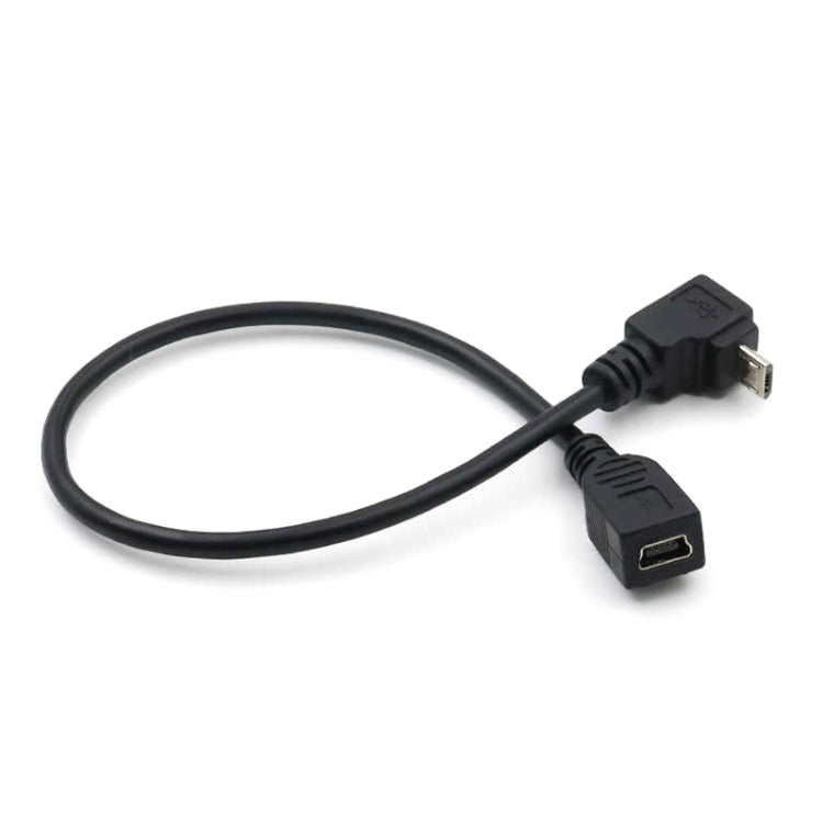 90 Degree Mini USB Male to Mini USB Female Adapter Cable, Length: 25cm by buy2fix