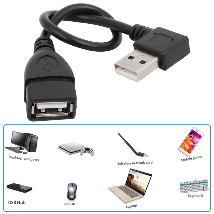 90 Degree USB 2.0 AM to AF Adapter Cable, Length: 25cm by buy2fix