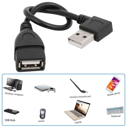 90 Degree USB 2.0 AM to AF Adapter Cable, Length: 25cm by buy2fix