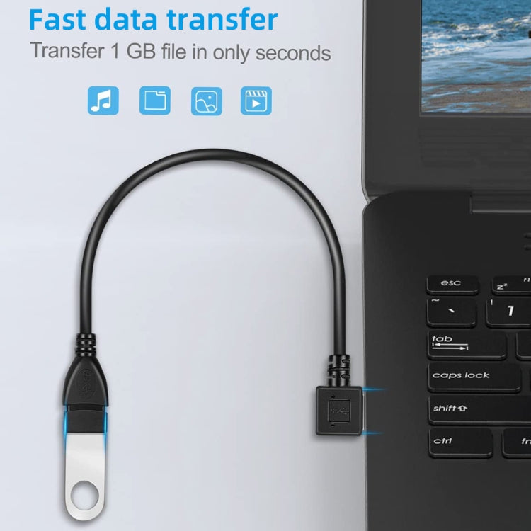 90 Degree USB 2.0 AM to AF Adapter Cable, Length: 25cm by buy2fix