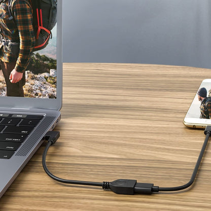 90 Degree USB 2.0 AM to AF Adapter Cable, Length: 25cm by buy2fix