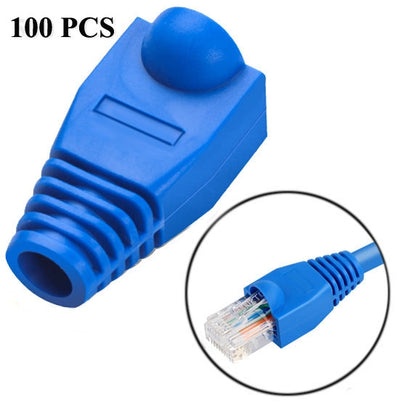 Network Cable Boots Cap Cover for RJ45, Blue (100 pcs in one packaging , the price is for 100 pcs)(Blue) by buy2fix