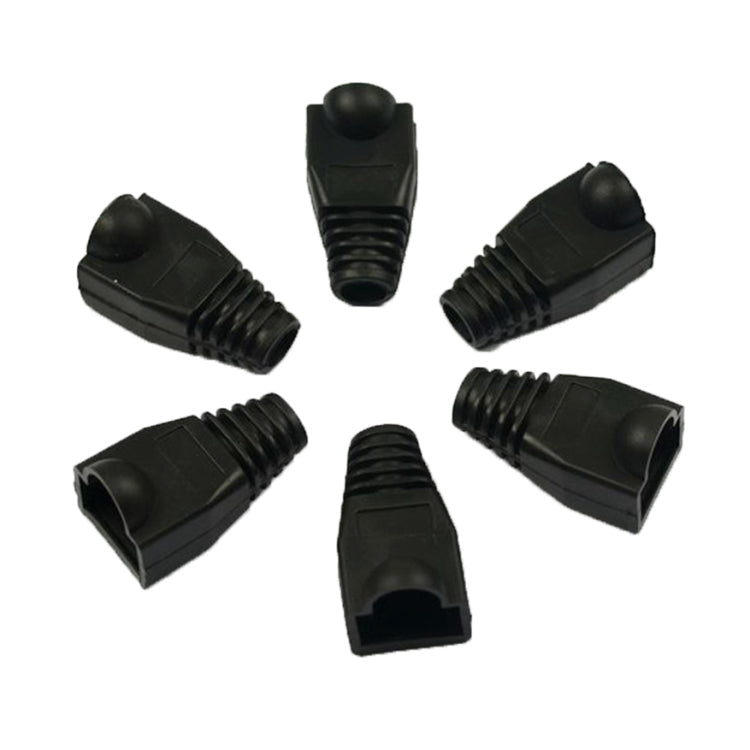 Network Cable Boots Cap Cover for RJ45, Black (100 pcs in one packaging , the price is for 100 pcs)(Black) by buy2fix