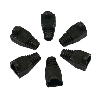 Network Cable Boots Cap Cover for RJ45, Black (100 pcs in one packaging , the price is for 100 pcs)(Black) by buy2fix