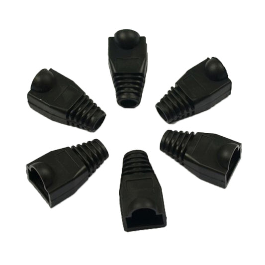 Network Cable Boots Cap Cover for RJ45, Black (100 pcs in one packaging , the price is for 100 pcs)(Black) by buy2fix