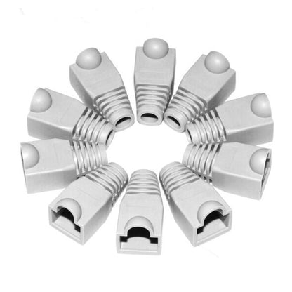 Network Cable Boots Cap Cover for RJ45, Grey (100 pcs in one packaging , the price is for 100 pcs)(Grey) by buy2fix