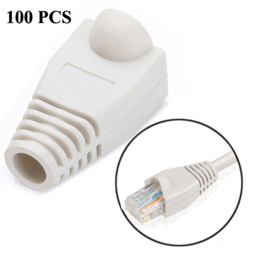 Network Cable Boots Cap Cover for RJ45, White (100 pcs in one packaging , the price is for 100 pcs)(White) by buy2fix