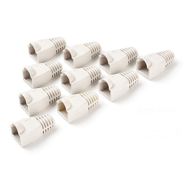Network Cable Boots Cap Cover for RJ45, White (100 pcs in one packaging , the price is for 100 pcs)(White) by buy2fix