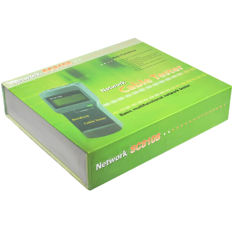 Portable Wireless Network cable Tester SC8108 LCD Digital PC Data Network CAT5 RJ45 LAN Phone Cable Tester Meter(Grey) by buy2fix