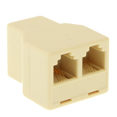 RJ11 Female to 2 Female Phone Splitter - Lan Cable and Tools by buy2fix | Online Shopping UK | buy2fix