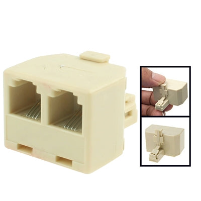 RJ11 Male to 2 RJ11 Female Socket Adapter Converter by buy2fix