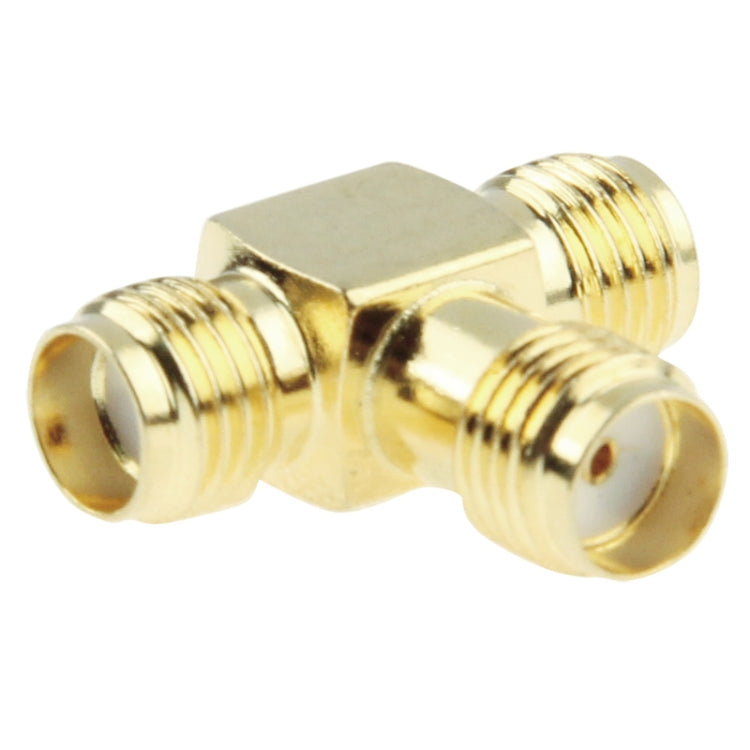 Gold Plated SMA Female to 2 SMA Female Adapter(Gold) by buy2fix