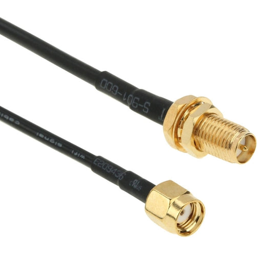 2.4GHz Wireless RP-SMA Male to Female Cable (178 High-frequency Antenna Extension Cable), Length: 6m(Black) by buy2fix